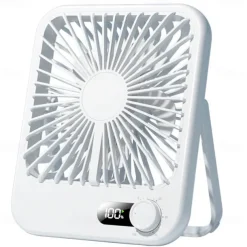 USB Desktop Fan - Ultra-Thin Portable Wind-Powered Charging, Summer Cooling Mini Fan, Portable Device, Super Quiet, Suitable for Home, Student Dorms, Bedside, Silent Ultra-Thin Desktop Fan