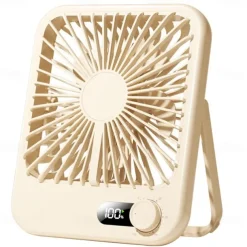 USB Desktop Fan - Ultra-Thin Portable Wind-Powered Charging, Summer Cooling Mini Fan, Portable Device, Super Quiet, Suitable for Home, Student Dorms, Bedside, Silent Ultra-Thin Desktop Fan