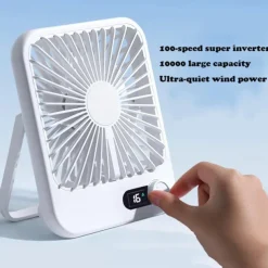 USB Desktop Fan - Ultra-Thin Portable Wind-Powered Charging, Summer Cooling Mini Fan, Portable Device, Super Quiet, Suitable for Home, Student Dorms, Bedside, Silent Ultra-Thin Desktop Fan