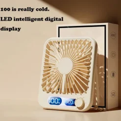 USB Desktop Fan - Ultra-Thin Portable Wind-Powered Charging, Summer Cooling Mini Fan, Portable Device, Super Quiet, Suitable for Home, Student Dorms, Bedside, Silent Ultra-Thin Desktop Fan