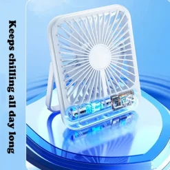 USB Desktop Fan - Ultra-Thin Portable Wind-Powered Charging, Summer Cooling Mini Fan, Portable Device, Super Quiet, Suitable for Home, Student Dorms, Bedside, Silent Ultra-Thin Desktop Fan