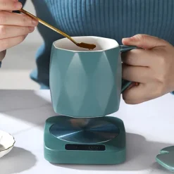 USB Electric Mug Mat Constant Temperature Intelligent Warm Coaster Rapid Heating Mug Heater Warmer Office Low Power Home Office Gift