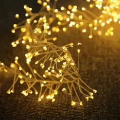 USB Firecracker String Lights with Remote Control, 100/200 LED Copper Wire Fairy Lights for Christmas, Weddings, and Home Decor