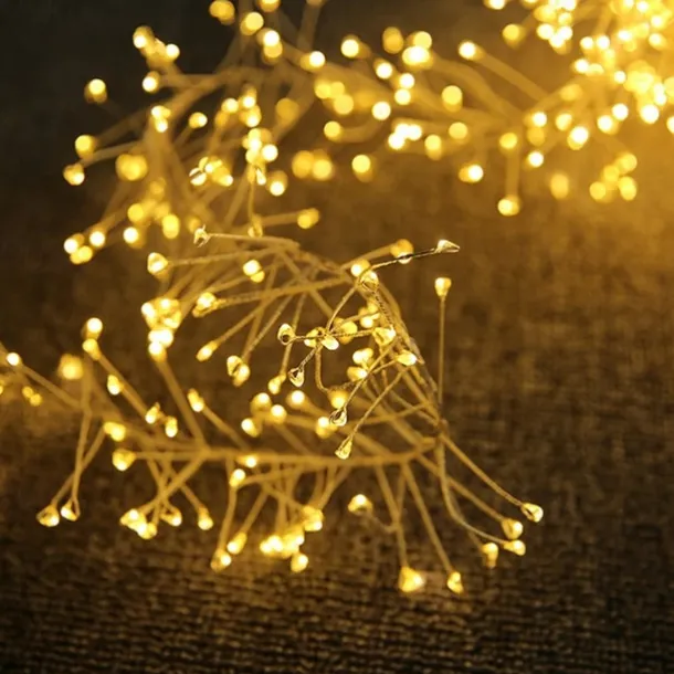 USB Firecracker String Lights with Remote Control, 100/200 LED Copper Wire Fairy Lights for Christmas, Weddings, and Home Decor