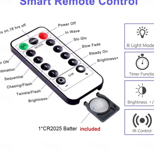 USB Firecracker String Lights with Remote Control, 100/200 LED Copper Wire Fairy Lights for Christmas, Weddings, and Home Decor