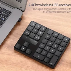 USB 2.4G Wireless Numeric Keyboard 35 Keys Built-in Rechargeable Battery TYPE-C Charging Interface Office Financial Accounting Numeric Keyboard