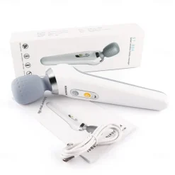 USB Handheld Electric Wand Massager High Frequency Vibration Body Neck Back Muscle Relax Vibrating Deep Tissue Massage Machine