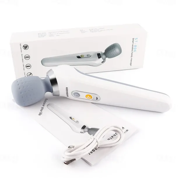 USB Handheld Electric Wand Massager High Frequency Vibration Body Neck Back Muscle Relax Vibrating Deep Tissue Massage Machine
