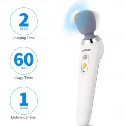 USB Handheld Electric Wand Massager High Frequency Vibration Body Neck Back Muscle Relax Vibrating Deep Tissue Massage Machine