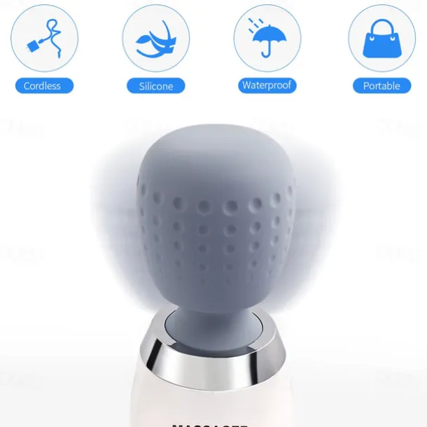 USB Handheld Electric Wand Massager High Frequency Vibration Body Neck Back Muscle Relax Vibrating Deep Tissue Massage Machine