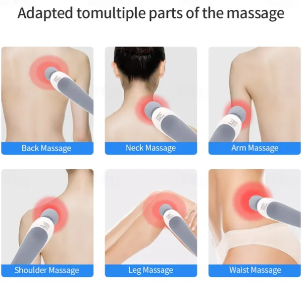 USB Handheld Electric Wand Massager High Frequency Vibration Body Neck Back Muscle Relax Vibrating Deep Tissue Massage Machine