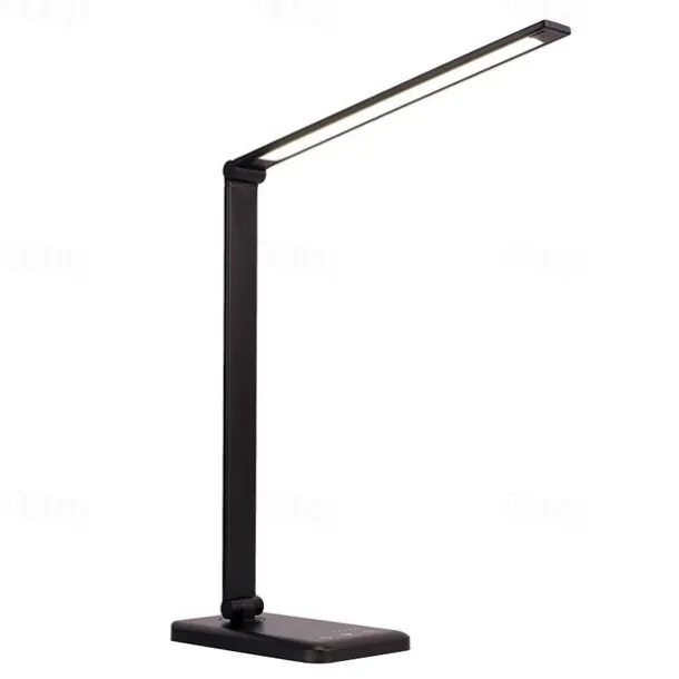 USB LED Desk Lamp Light Eye Protection Mobile phone Wireless Charger Charging Port Study Room Office DC 5V 5 Stop Brightness Adjustment