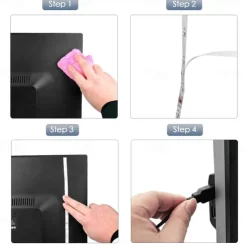 USB LED Strip Light with Remote Control RGB Flexible Strip Light Multicolor for Desk Decor Screen TV Background Lighting