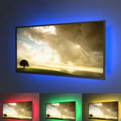 USB LED Strip Light with Remote Control RGB Flexible Strip Light Multicolor for Desk Decor Screen TV Background Lighting