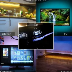 USB Led Strip Lights RGB Color Light Bar 14-95 inch TV Backlight Tit Including 24 Key IR 17 Key RF Controller PC Display Bedroom Game room Home Theater Atmosphere Light DC5V