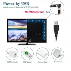 USB Led Strip Lights RGB Color Light Bar 14-95 inch TV Backlight Tit Including 24 Key IR 17 Key RF Controller PC Display Bedroom Game room Home Theater Atmosphere Light DC5V