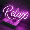 USB Powered LED Neon Lights Relax Sign Lights – Stylish & Vibrant Neon Decor for Bedroom, Club and Outdoor Spaces