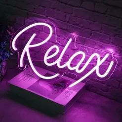 USB Powered LED Neon Lights Relax Sign Lights – Stylish & Vibrant Neon Decor for Bedroom, Club and Outdoor Spaces