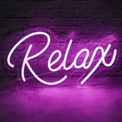 USB Powered LED Neon Lights Relax Sign Lights – Stylish & Vibrant Neon Decor for Bedroom, Club and Outdoor Spaces
