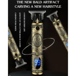 USB Rechargeable Baldheaded Hair Clipper Electric Hair Trimmer Cordless Shaver Trimmer Men Barber Hair Cutting Machine
