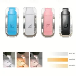 USB Rechargeable Book Reading Light LED Eye Care Clip On Book Light For Reading In Bed Portable Bookmark Light