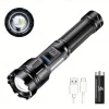 USB Rechargeable Flashlight Black Light - White/UV/Red Tactical Torch with Magnetic Base for Camping, Hunting & Pet Urine Detection