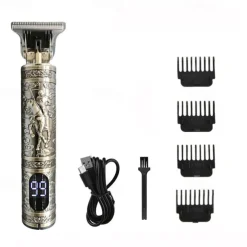 USB Rechargeable Hair Clippers and Beard Trimmer for Men - Precise T-Blade Trimmer with LCD Screen - Grooming Kit for Men