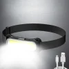 USB Rechargeable LED Headlamp 3 Modes Fishing Camping Lantern Waterproof Mini Headlight Portable Floodlight COB Head Torch