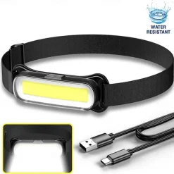 USB Rechargeable LED Headlamp 3 Modes Fishing Camping Lantern Waterproof Mini Headlight Portable Floodlight COB Head Torch