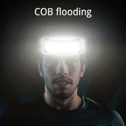 USB Rechargeable LED Headlamp 3 Modes Fishing Camping Lantern Waterproof Mini Headlight Portable Floodlight COB Head Torch