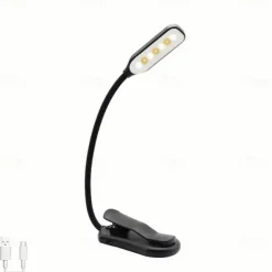 USB Rechargeable Mini Book Light - 7 LED Clip-On Reading Lamp, Eye-Caring Night Light for Study & Bedside Reading