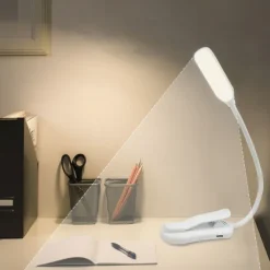 USB Rechargeable Mini Book Light - 7 LED Clip-On Reading Lamp, Eye-Caring Night Light for Study & Bedside Reading