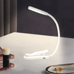 USB Rechargeable Mini Book Light - 7 LED Clip-On Reading Lamp, Eye-Caring Night Light for Study & Bedside Reading