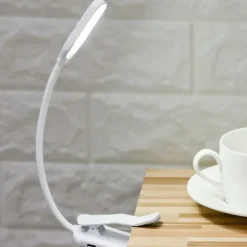 USB Rechargeable Mini Book Light - 7 LED Clip-On Reading Lamp, Eye-Caring Night Light for Study & Bedside Reading