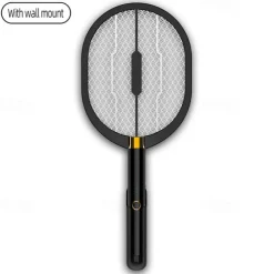USB Rechargeable Mosquito Swatter – Two-in-One Electric Shock Fly Swatter for Dormitory and Household Use