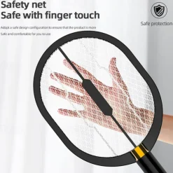 USB Rechargeable Mosquito Swatter – Two-in-One Electric Shock Fly Swatter for Dormitory and Household Use