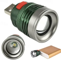 USB Tactical-Led Flashlight 3 Lighting Mode Flashlight Camping Cycling Running USB Flash-light