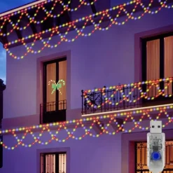 USB-Powered LED String Lights 4M 138Leds Wave-Shaped Fairy Lights for Indoor Outdoor Party Eaves Roof Banister Holiday Christmas New Year Holiday Colourful Lighting 1pc