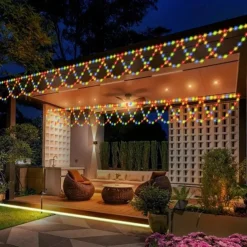 USB-Powered LED String Lights 4M 138Leds Wave-Shaped Fairy Lights for Indoor Outdoor Party Eaves Roof Banister Holiday Christmas New Year Holiday Colourful Lighting 1pc