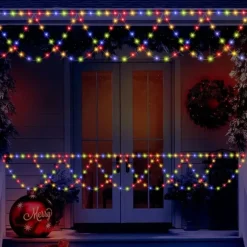 USB-Powered LED String Lights 4M 138Leds Wave-Shaped Fairy Lights for Indoor Outdoor Party Eaves Roof Banister Holiday Christmas New Year Holiday Colourful Lighting 1pc