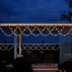 USB-Powered LED String Lights 4M 138Leds Wave-Shaped Fairy Lights for Indoor Outdoor Party Eaves Roof Banister Holiday Christmas New Year Holiday Colourful Lighting 1pc