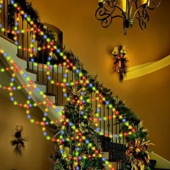 USB-Powered LED String Lights 4M 138Leds Wave-Shaped Fairy Lights for Indoor Outdoor Party Eaves Roof Banister Holiday Christmas New Year Holiday Colourful Lighting 1pc