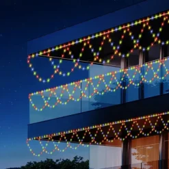 USB-Powered LED String Lights 4M 138Leds Wave-Shaped Fairy Lights for Indoor Outdoor Party Eaves Roof Banister Holiday Christmas New Year Holiday Colourful Lighting 1pc