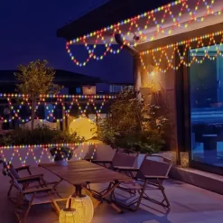 USB-Powered LED String Lights 4M 138Leds Wave-Shaped Fairy Lights for Indoor Outdoor Party Eaves Roof Banister Holiday Christmas New Year Holiday Colourful Lighting 1pc