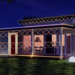 USB-Powered LED String Lights 4M 138Leds Wave-Shaped Fairy Lights for Indoor Outdoor Party Eaves Roof Banister Holiday Christmas New Year Holiday Colourful Lighting 1pc