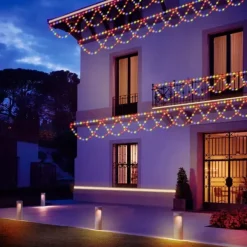 USB-Powered LED String Lights 4M 138Leds Wave-Shaped Fairy Lights for Indoor Outdoor Party Eaves Roof Banister Holiday Christmas New Year Holiday Colourful Lighting 1pc