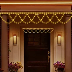 USB-Powered LED String Lights 4M 138Leds Wave-Shaped Fairy Lights for Indoor Outdoor Party Eaves Roof Banister Holiday Christmas New Year Holiday Colourful Lighting 1pc