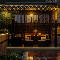 USB-Powered LED String Lights 4M 138Leds Wave-Shaped Fairy Lights for Indoor Outdoor Party Eaves Roof Banister Holiday Christmas New Year Holiday Colourful Lighting 1pc