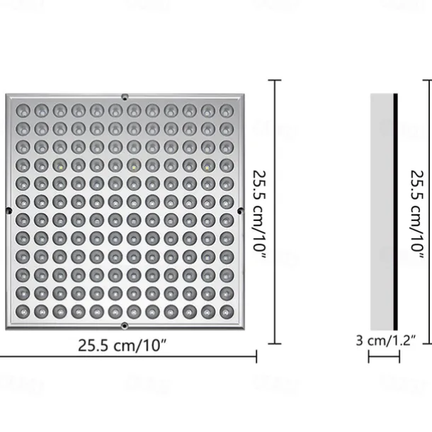 UV Black Light IR Full Spectrum LED Grow Light Panel - 45W, 144 LEDs for Indoor Plant Growing, Hydroponic & Greenhouse