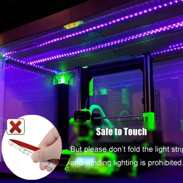 UV Black Light LED Strip Lights 16.4FT 5M Flexible 395-405nm 2835SMD 8mm Flexible DC12V for Indoor Dance Party Stage Lighting Body Paint